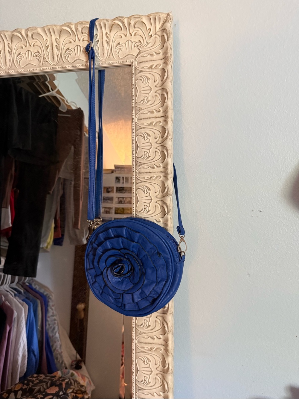 Royal Blue Vintage Y2K Flower Purse